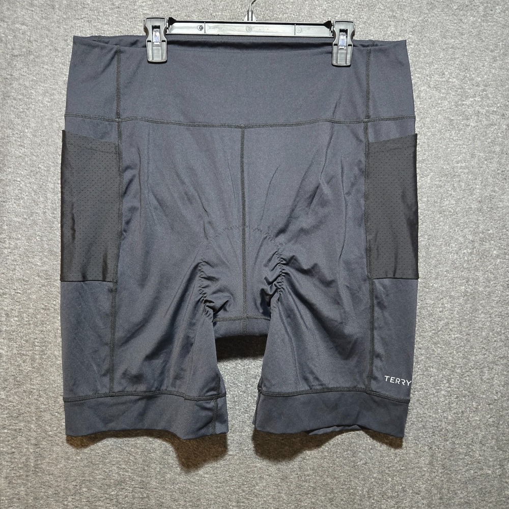 Terry Hi Rise Holster Bike Shorts Women's Plus Size 2X 9.5" Inseam